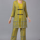 Yellow Grey Double Buckle Co-Ord Set