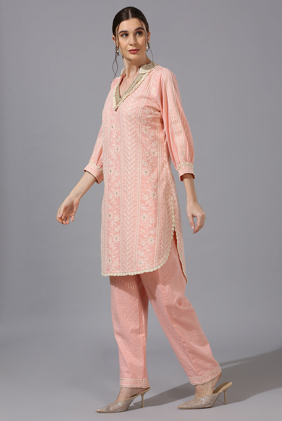 Light Pink Kuta & Pant Set