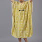 Yellow White Single Buckle Kaftan