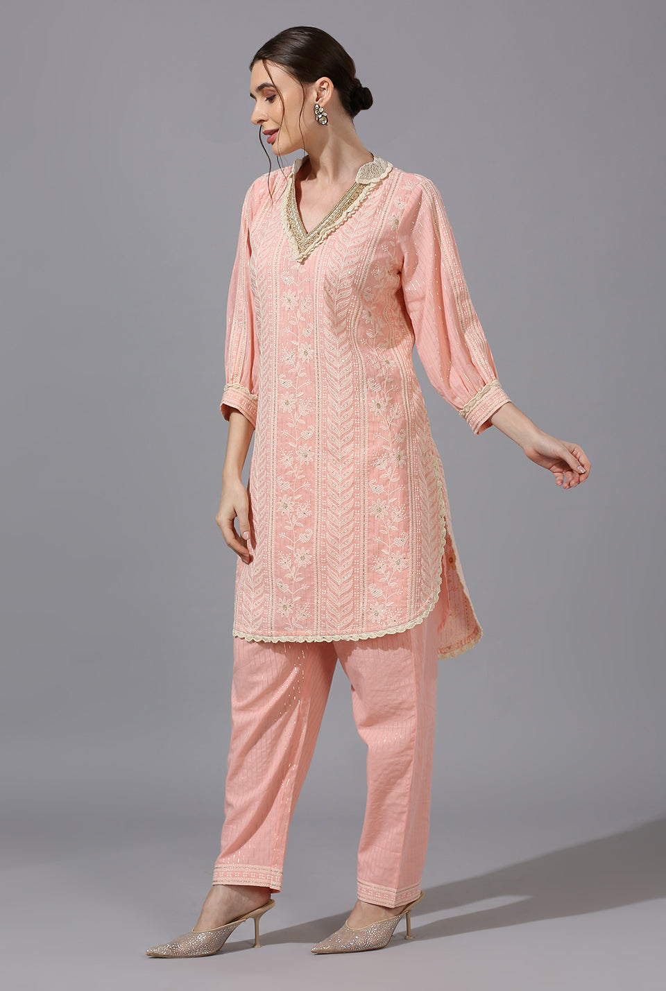 Light Pink Kuta & Pant Set