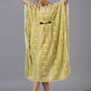 Yellow White Single Buckle Kaftan