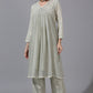 Sage Green Alia Cut Kurta Set