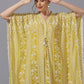 Yellow White Kaftan