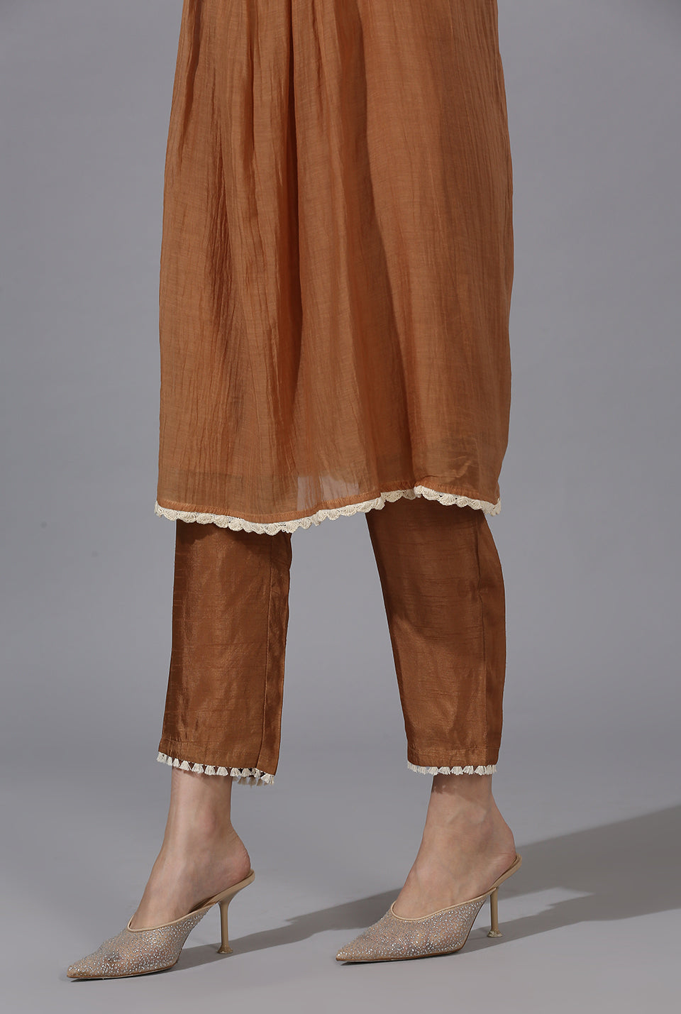 Rose Gold Alia Cut Kurta Set