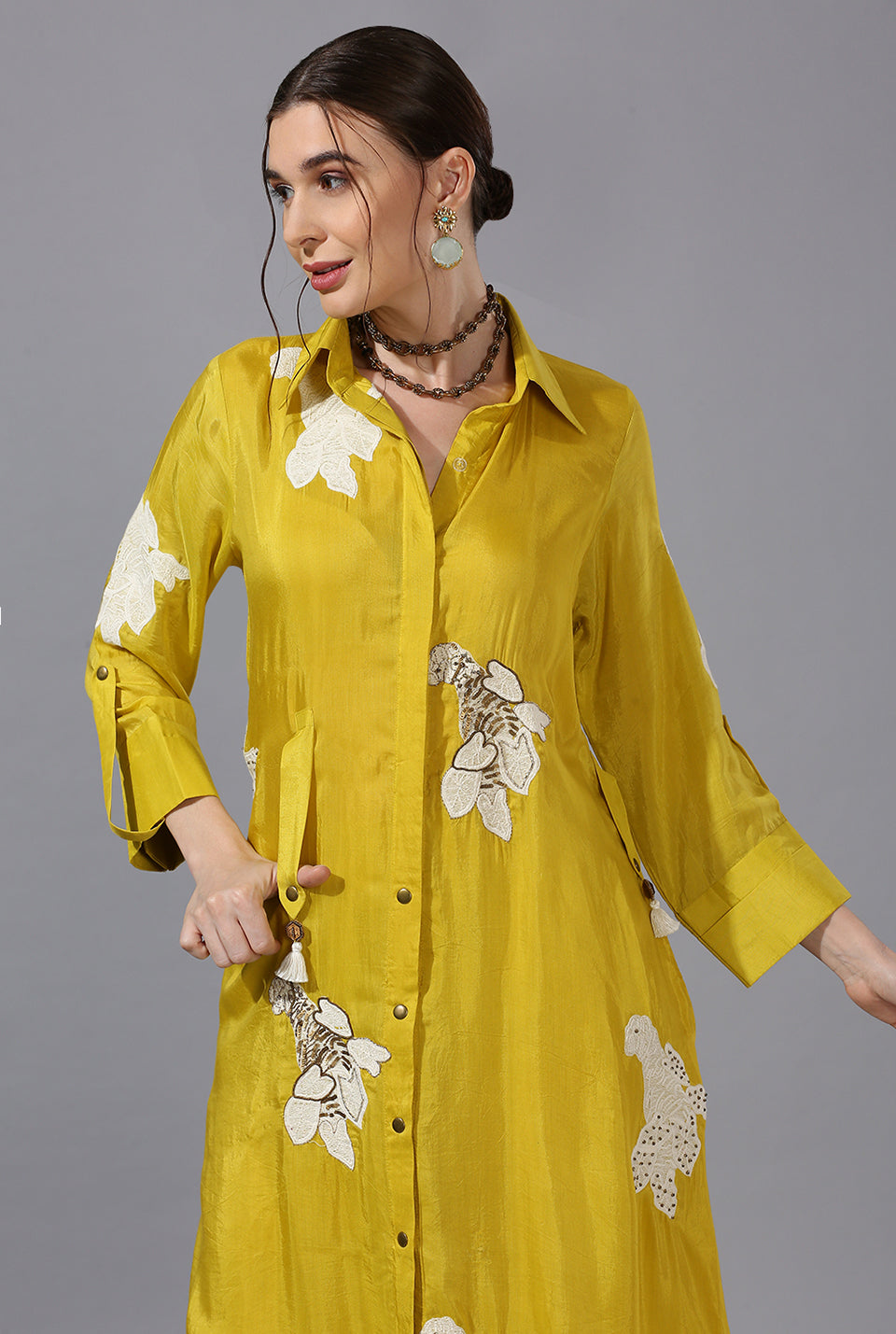 Yellow White Jungle Shirt