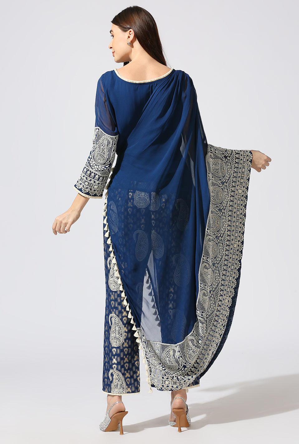 Blue One side Drape Set