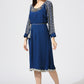 Blue Grey Mirror Aline Dress