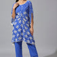 Blue Bandini Ring Kaftan Set