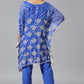 Blue Bandini Ring Kaftan Set