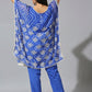 Blue Bandini Ring Kaftan Set