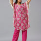 Pink Bandini Ring Kaftan Set