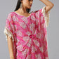 Pink Bandini Ring Kaftan Set