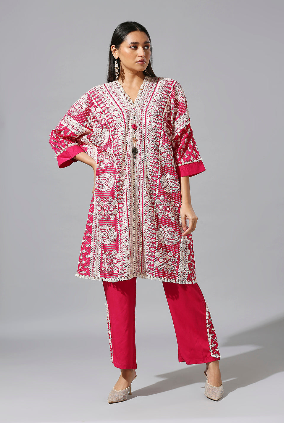 Rani Pink Mirror Pant Set