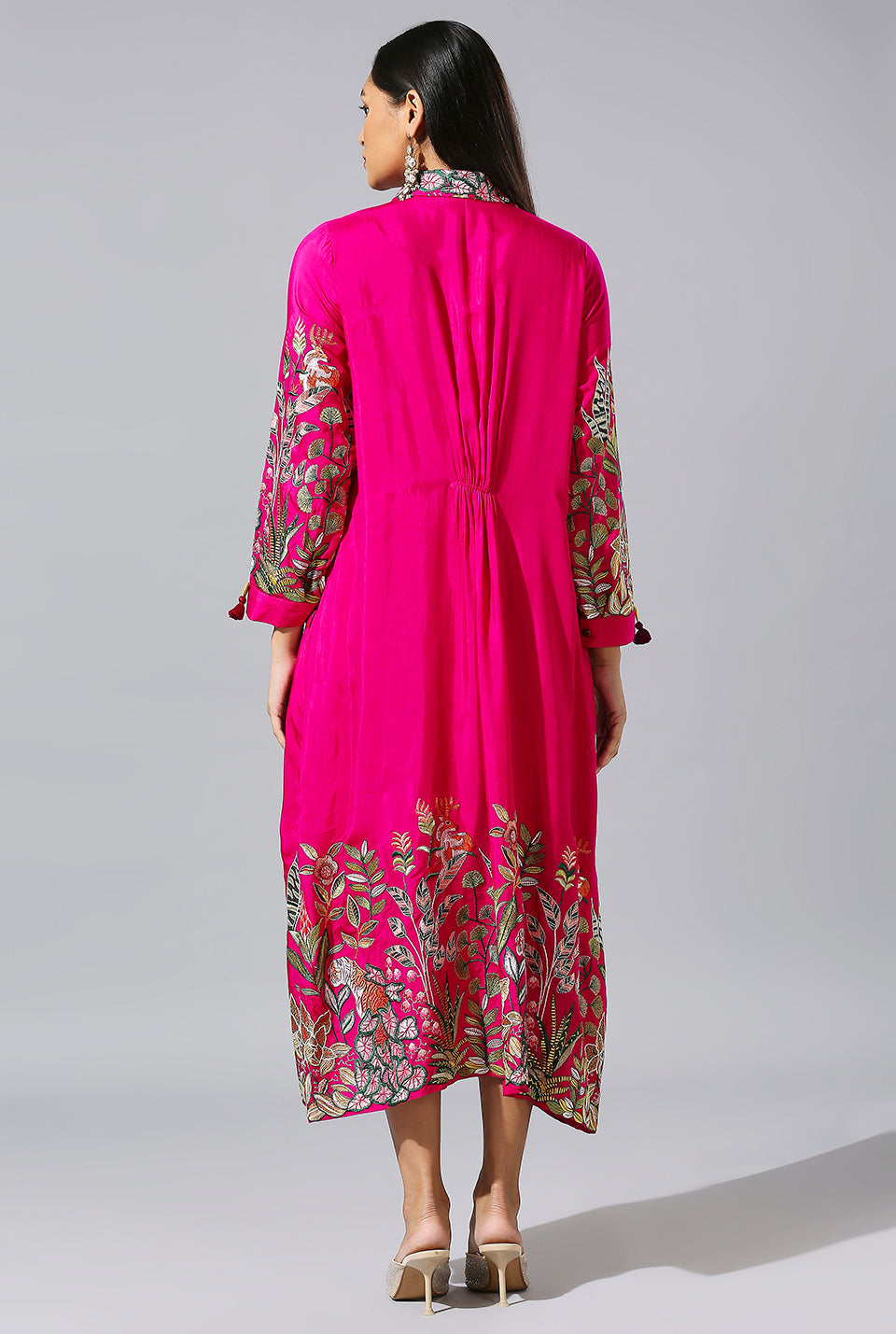 Rani Pink Jungle Shirt Dress