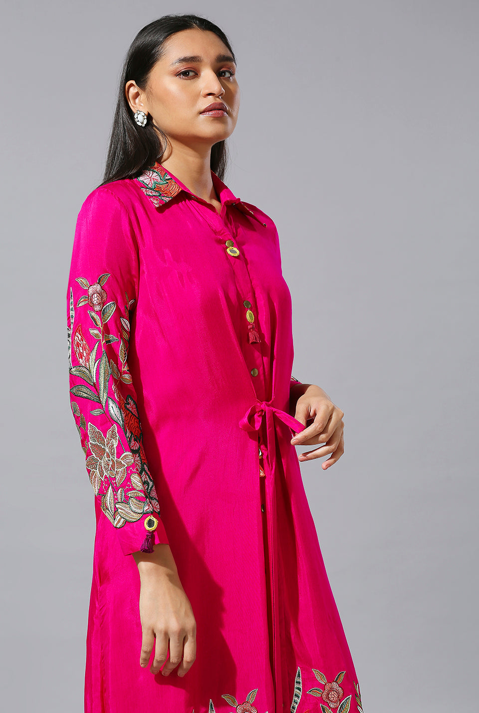 Rani Pink Jungle Shirt Dress