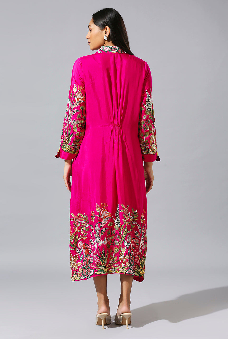 Rani Pink Jungle Shirt Dress