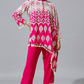 Rani Pink One Side Poncho Set