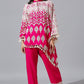 Rani Pink One Side Poncho Set