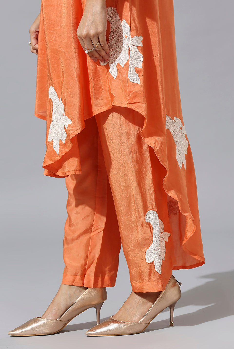 Orange White Jungle Shirt Set