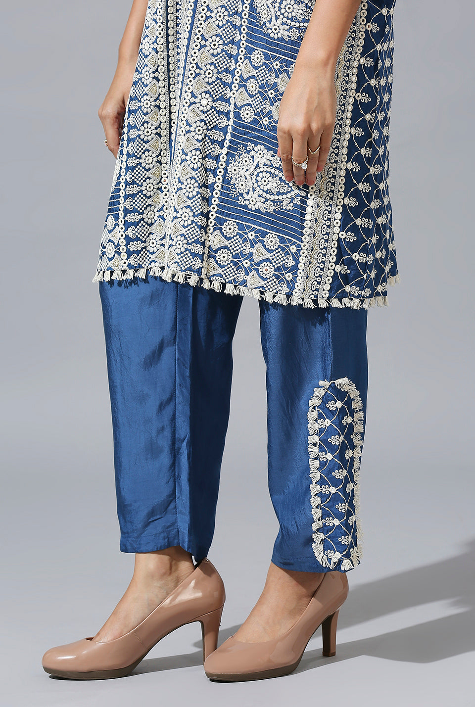 Blue Mirror Pant Set