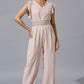 Light Mauve Jumpsuit with Zardosi Belt