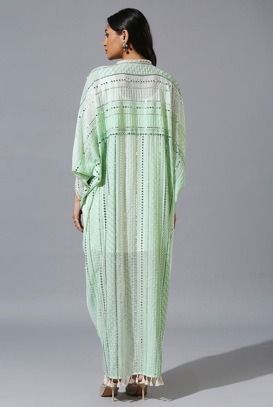 Mint Green Long Cowl Dress