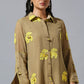 Beige Elephant Shirt Set