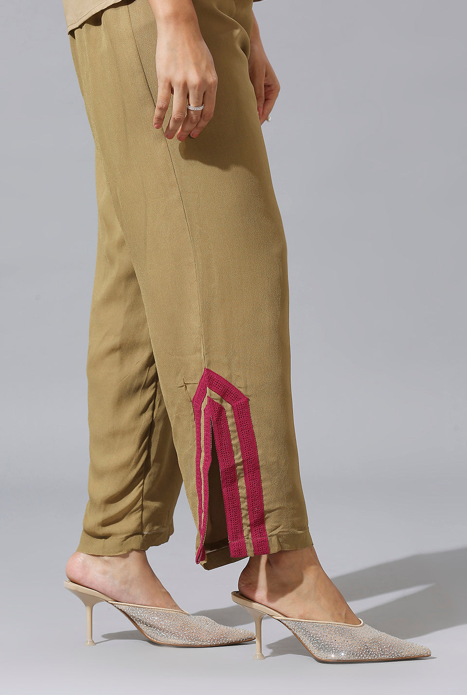 Beige Pink Aarif Shirt Set