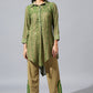 Beige Green Aarif Shirt Set