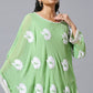 Sage Green one-sided poncho set