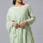 Sage Green One Side Poncho Set