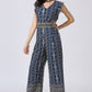 Blue Grey Jumpsuit with Zardosi Belt