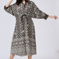 Ash Grey White Dola Silk Dress